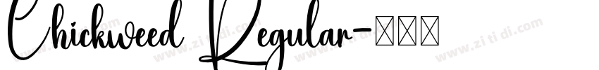 Chickweed Regular字体转换